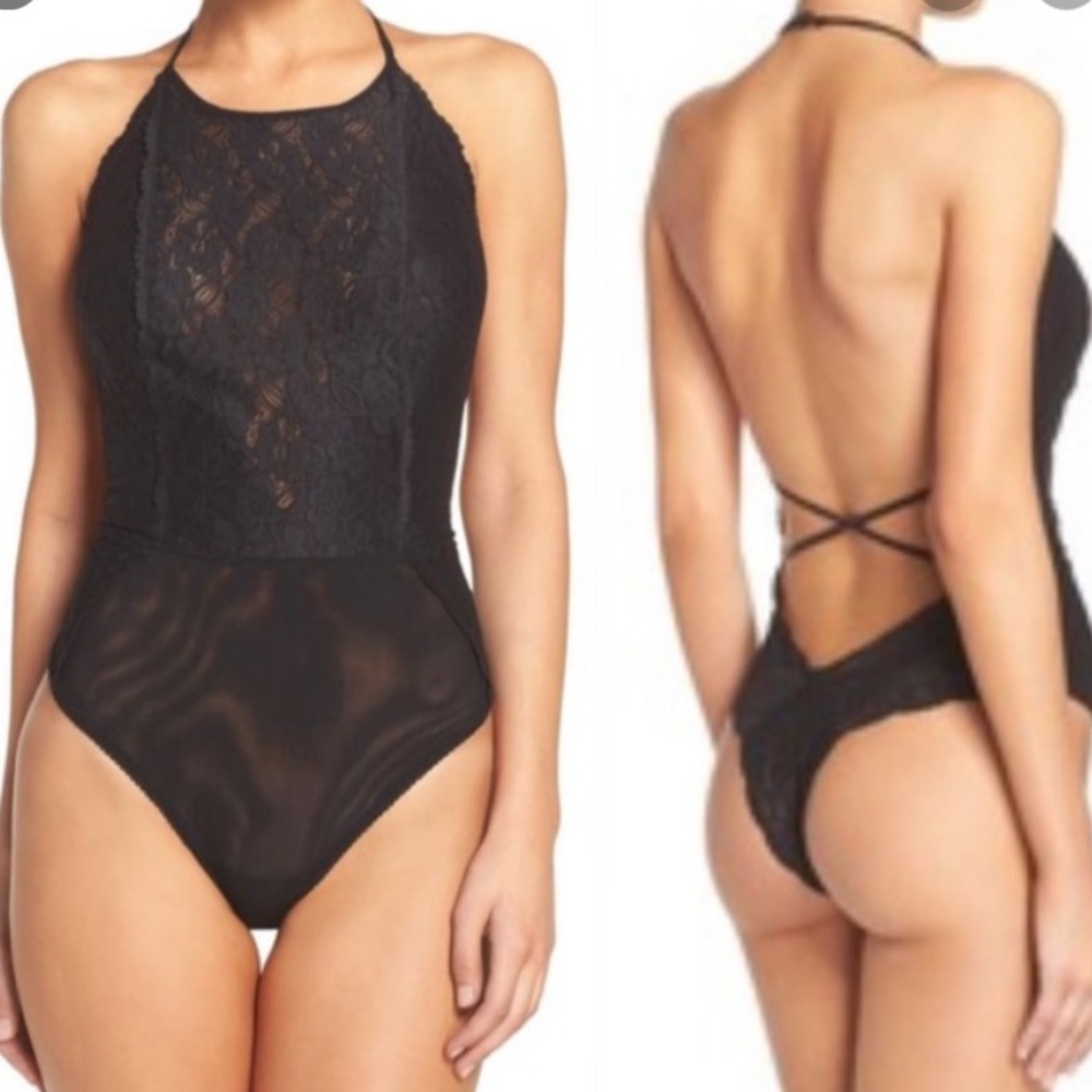NEW FREE PEOPLE DANCE AROUND LACE BODYSUIT Z39-30